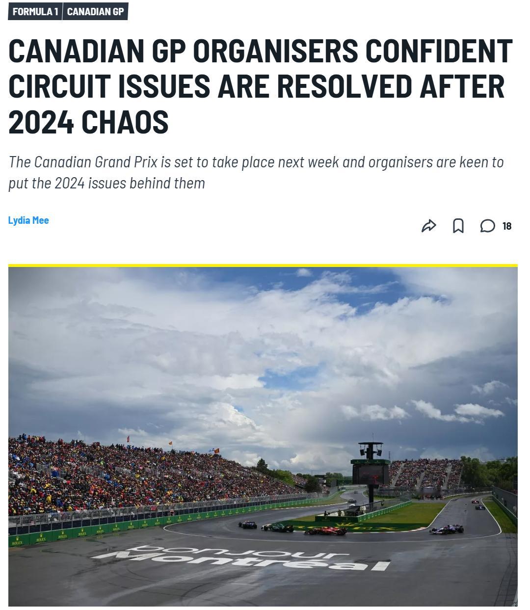 F1加拿大大奖赛的主办方已经针对2024年赛事期间赛道暴露的问题进行了全面整改