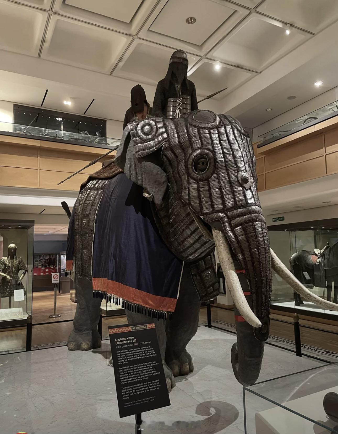 世界上唯一幸存的战象盔甲，16世纪末印度制造
