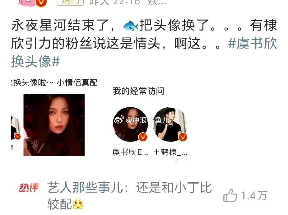 虞书欣头像引发