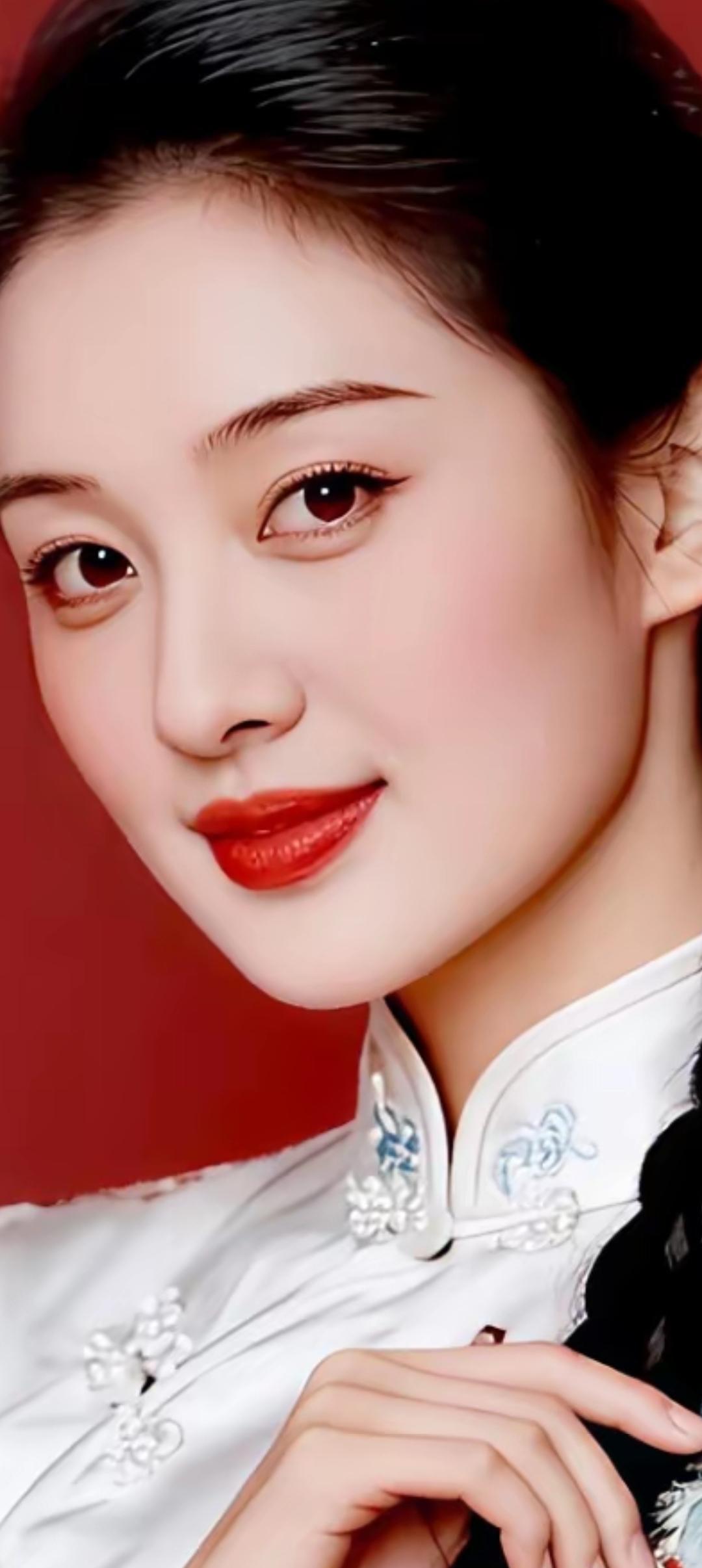 温婉古典，红唇白衣，古风美人