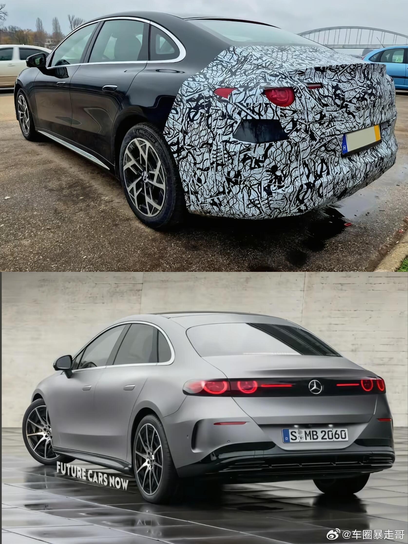 大v聊车根据路试车猜测新C外观，根据奔驰MBEV800v平台打造。内饰与G