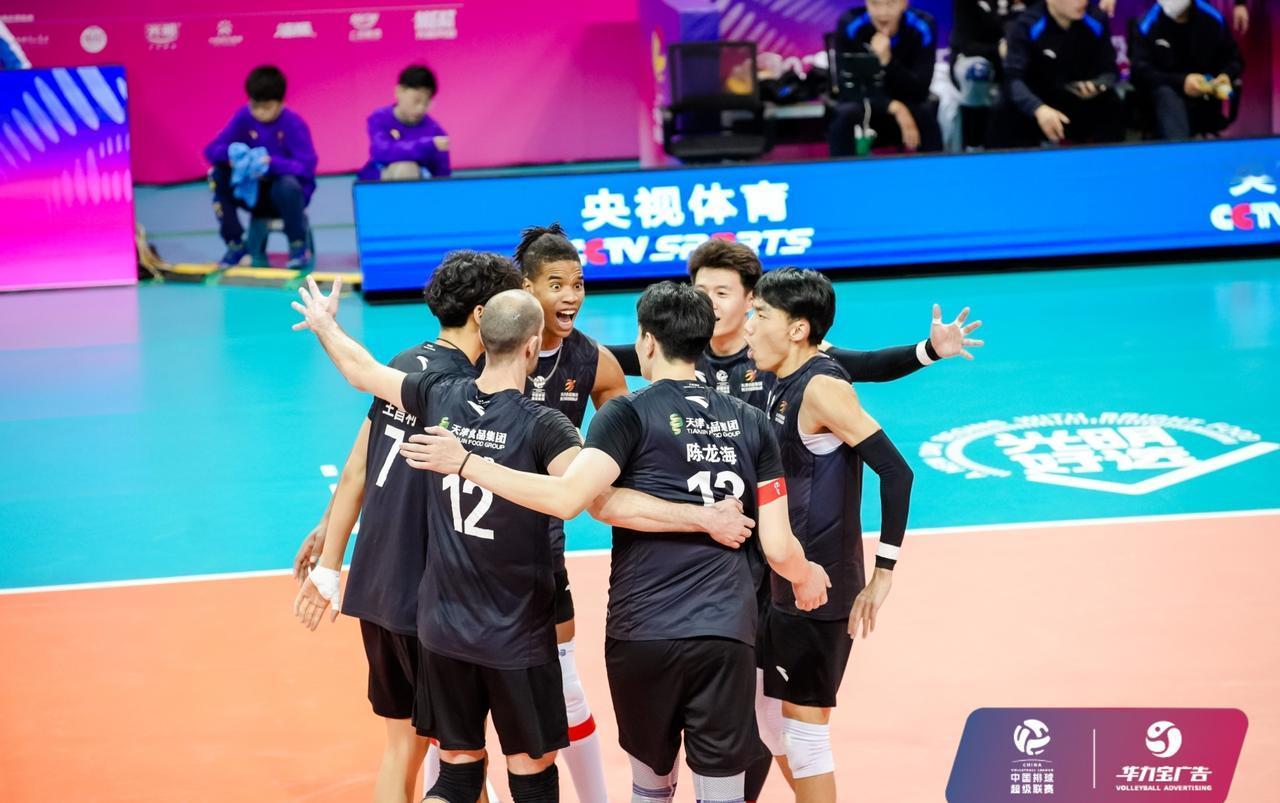 【天津男排客场3:2复仇上海】中国男排超级联赛A级别第10轮天津男排客场3: