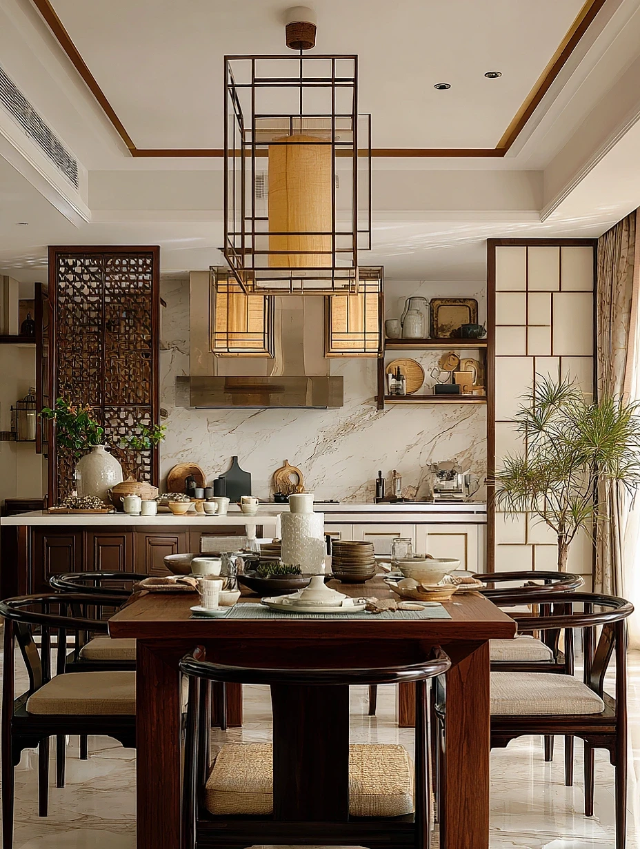 把新中式装成了家🏠餐厨这样装真的很好看
