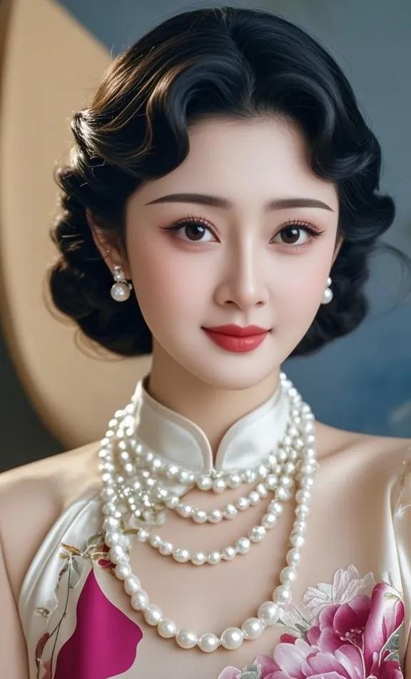 这姑娘打扮得真像电影明星