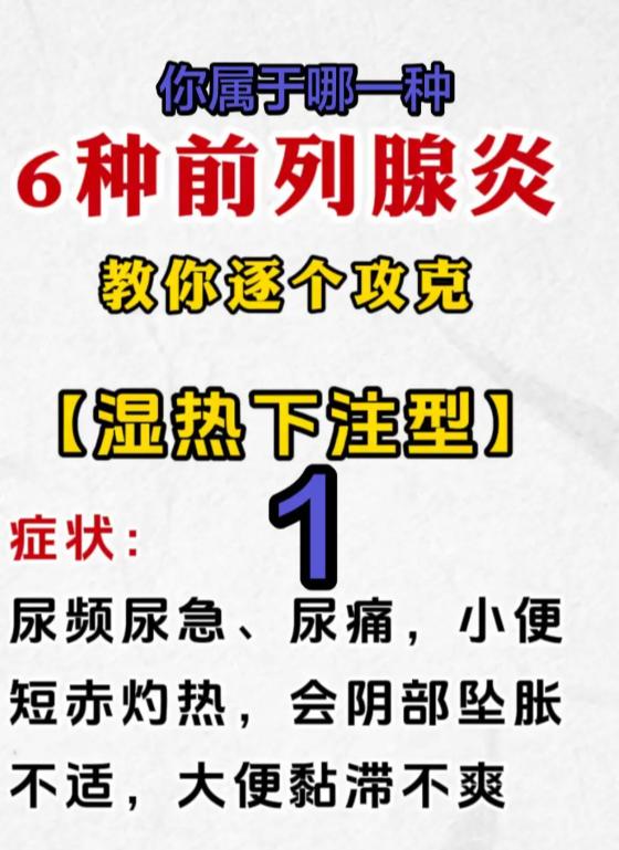 六种前列腺问题的中医证型，教你对症辨证调理