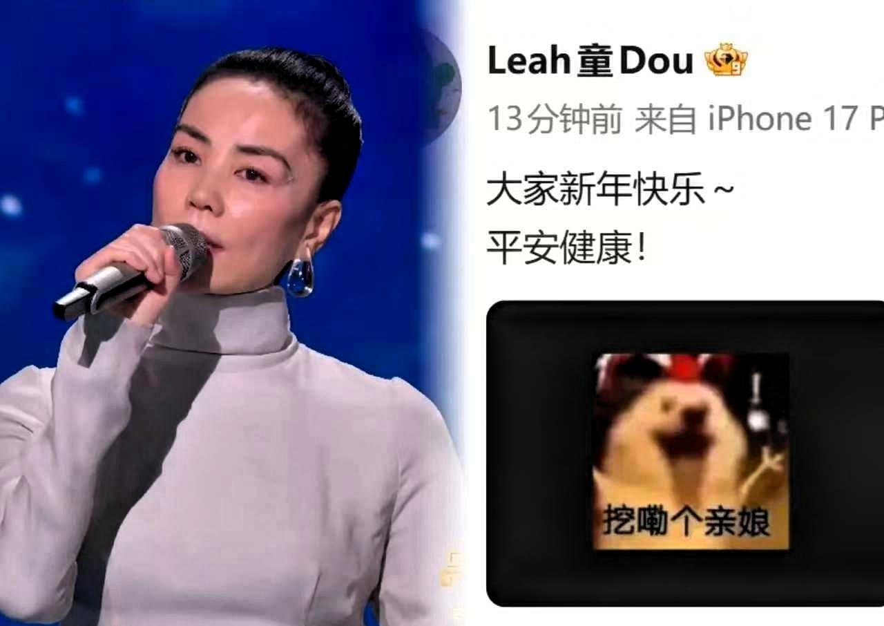 差点没笑喷我！王菲春晚空灵开嗓，窦靖童发了一条微博，一句话把妈“拉回人间”。