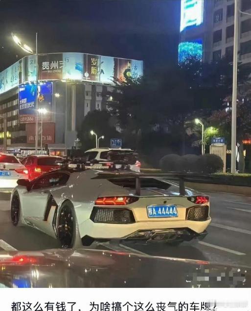 都这么有钱了，为什么还搞一个这么丧气的车牌​​​