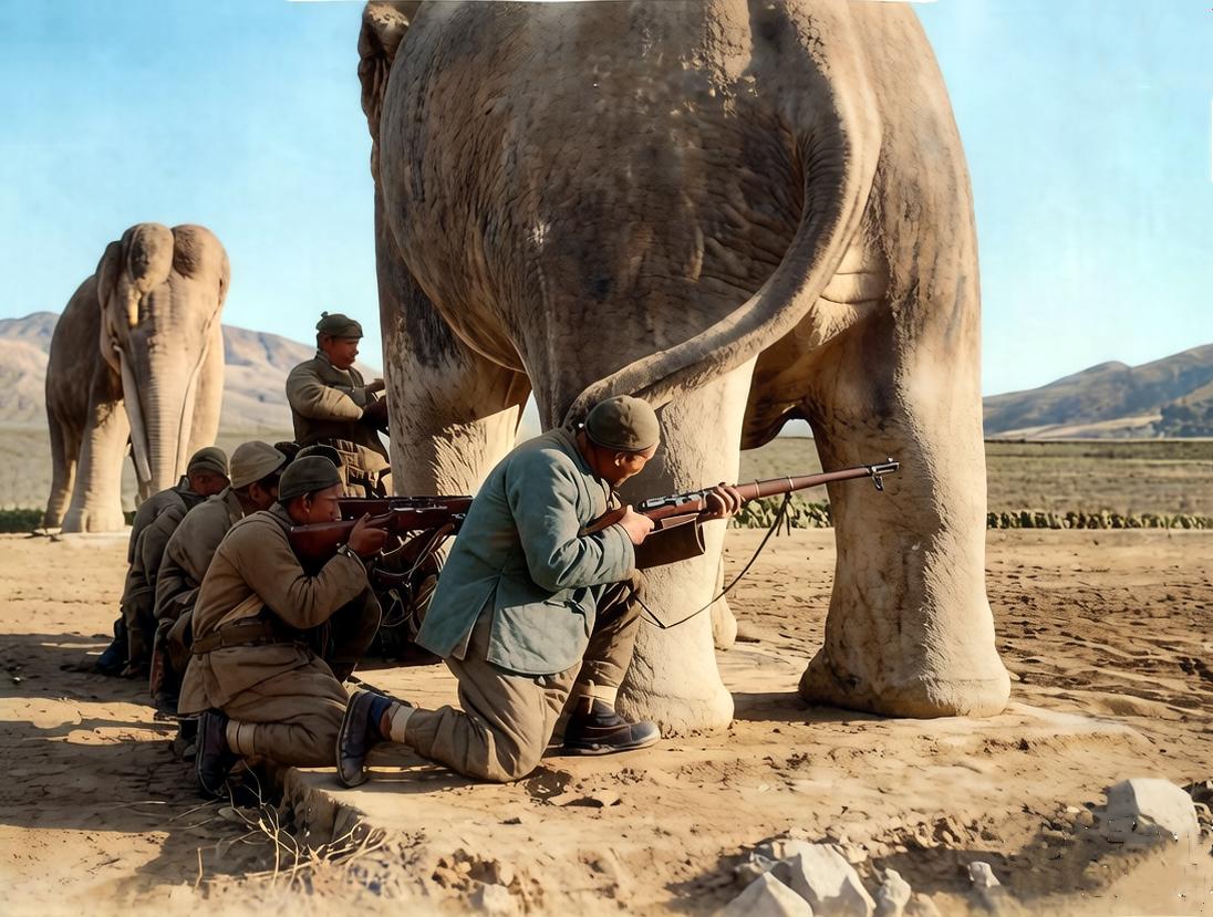 这是一张1938年1月刊登于日本《读卖新闻》的照片。画面中，数名身着布衣、手持长