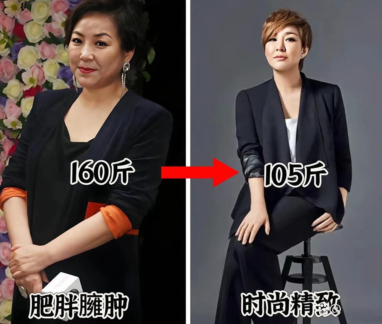 李静减肥是真的瘦下来了，可瘦完之后观感反而有点微妙！整个人看着干巴巴的，头