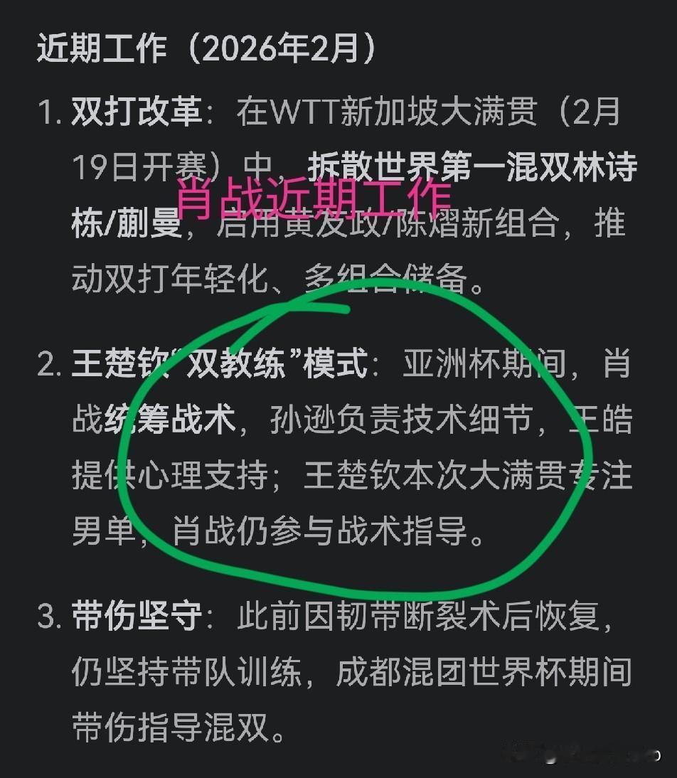 解秘：亚洲杯上的王楚钦为什么发挥神勇？升官后的肖战加入了王楚钦的“双教练模式”。