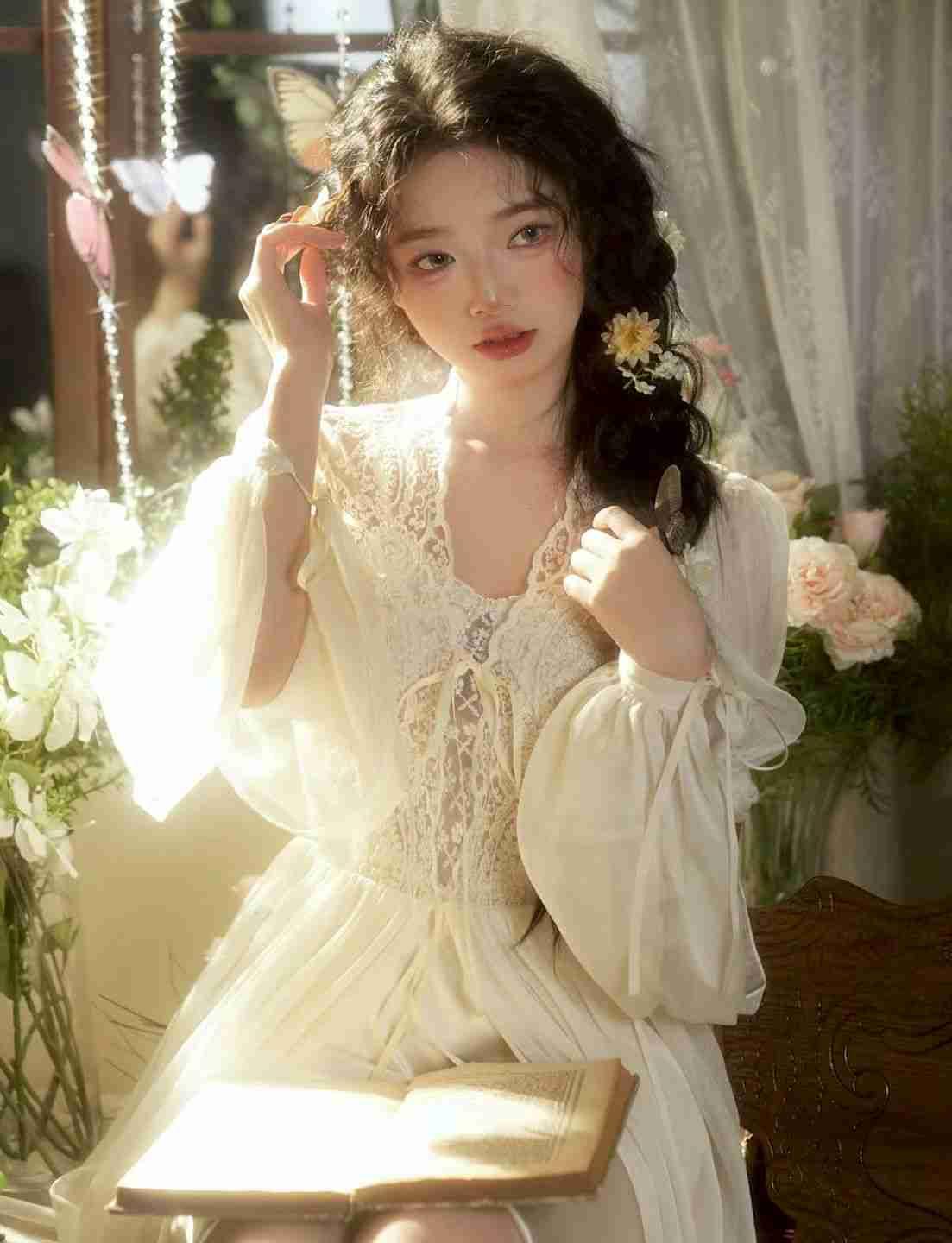 少女摄影|NO.0340期唯美花房少女私房写真