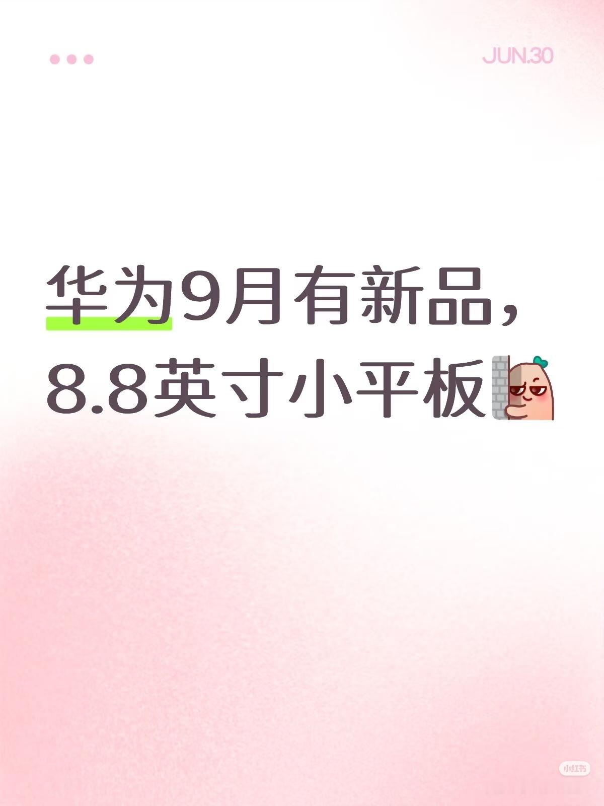 数码闲聊站华为MatePad小平板期待一下!定位全能平板本，8.8寸，