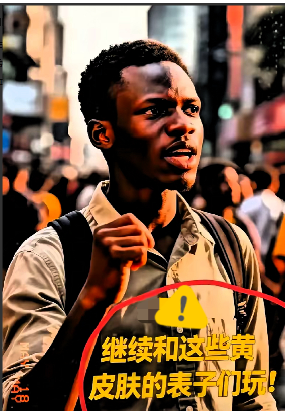 尼日利亚某大学的留学生，近日在社交平台上，发表了不当言论，他称“继续和这些黄