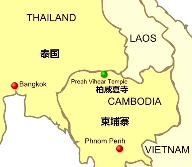 柏威夏寺的主权归属，联合国这是葫芦僧错判葫芦案？大家看地图，这个柏威夏寺可以说