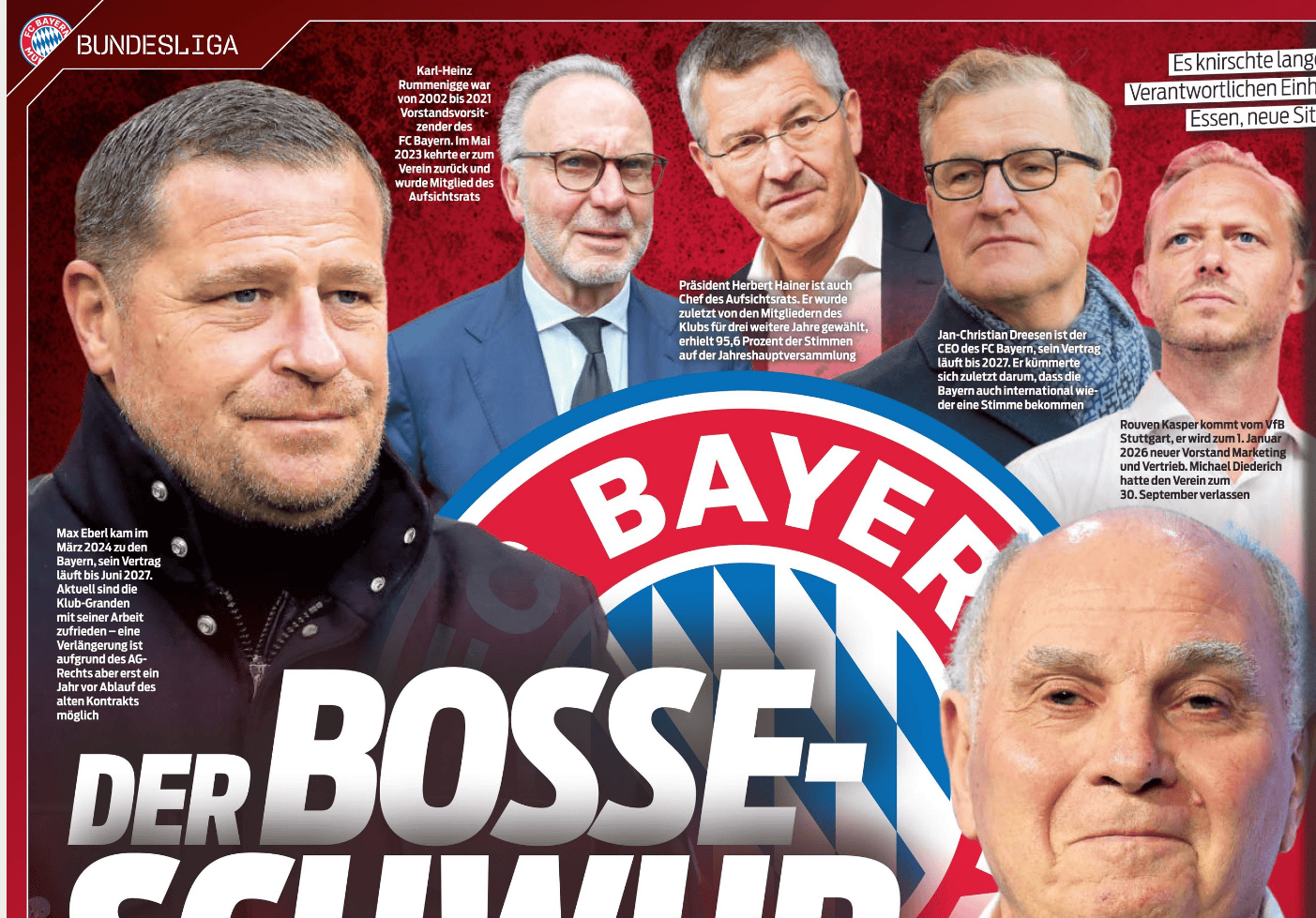 拜仁设立新常委会会议;埃贝尔今夏因要买西蒙斯和高层对峙