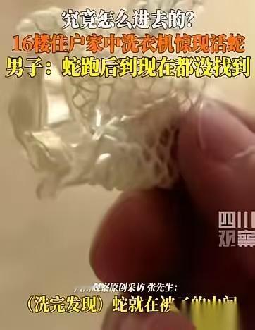 我跟你说，这事儿放谁身上都得吓个半死。山西一老太太，住16楼，用洗衣机洗被子。