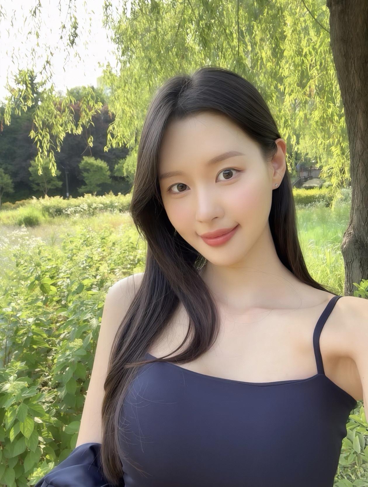 清凉夏日，长发飘飘