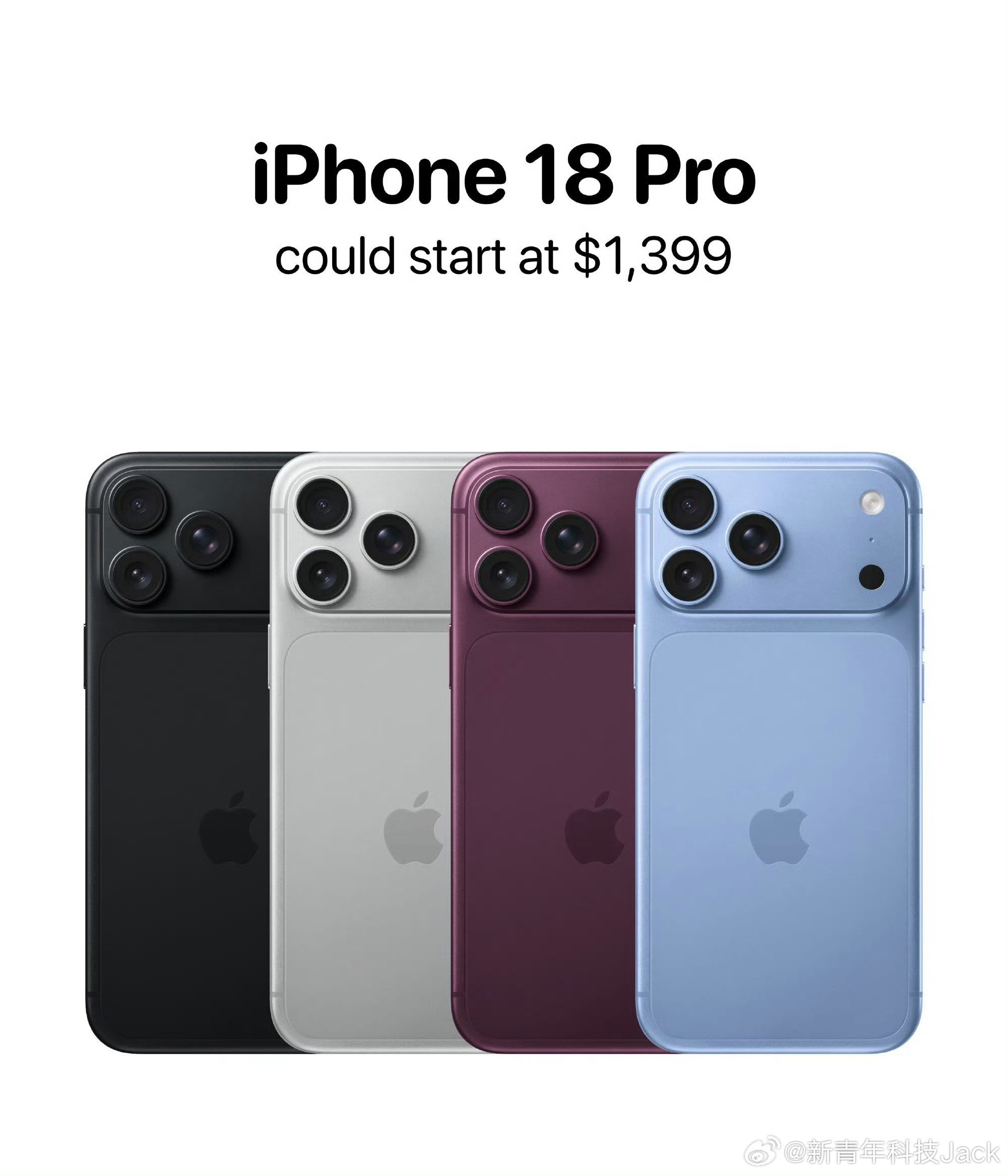 新款iPhone18Pro相比上一代iPhone17Pro要涨价1000？我
