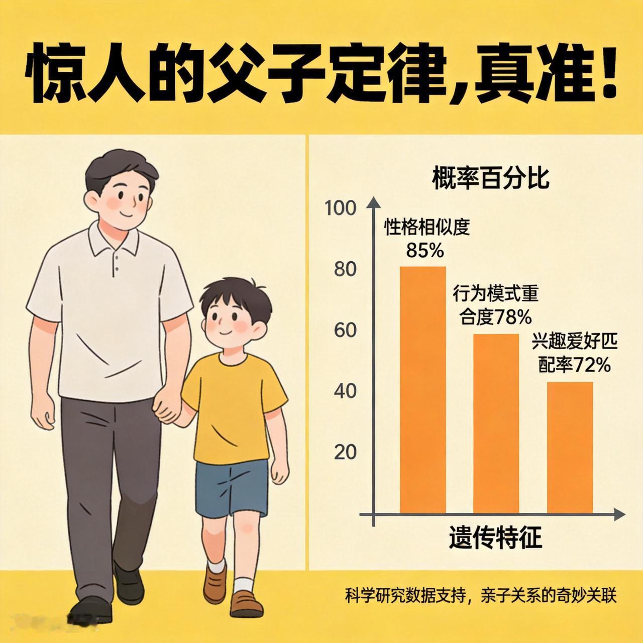 惊人的父子定律，真准！以前我刷到各种父子定律，总觉得太玄学、太夸张了，根本