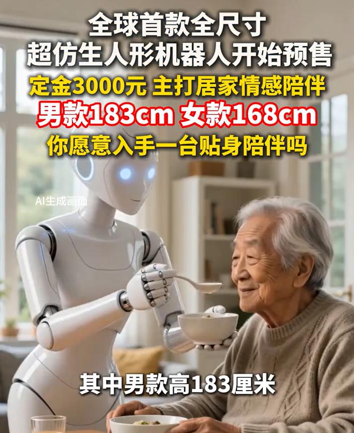 人形机器人开售了，你会不会买呢？现在只需要交3000元的预订款，就有机会成为