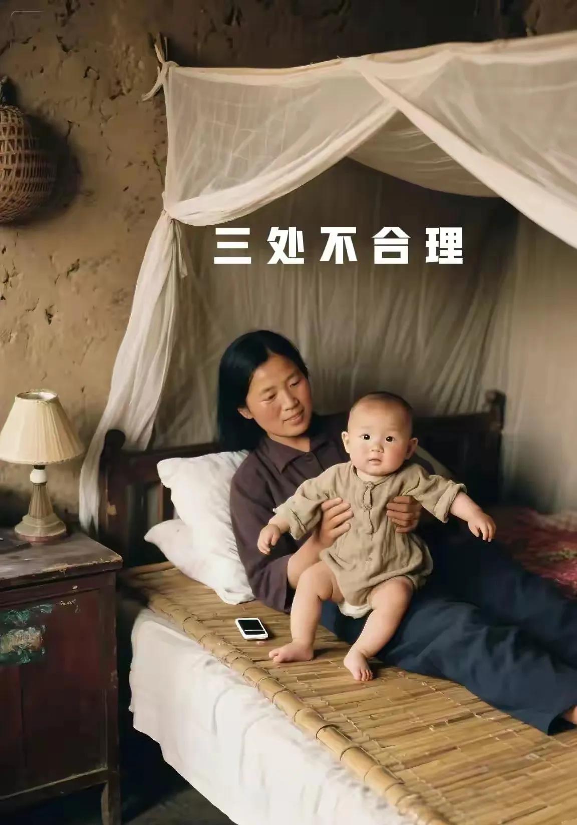 网上有人说，这张表现70年代生活的AI图片中，有三处不符合那个年代的真实写照。可