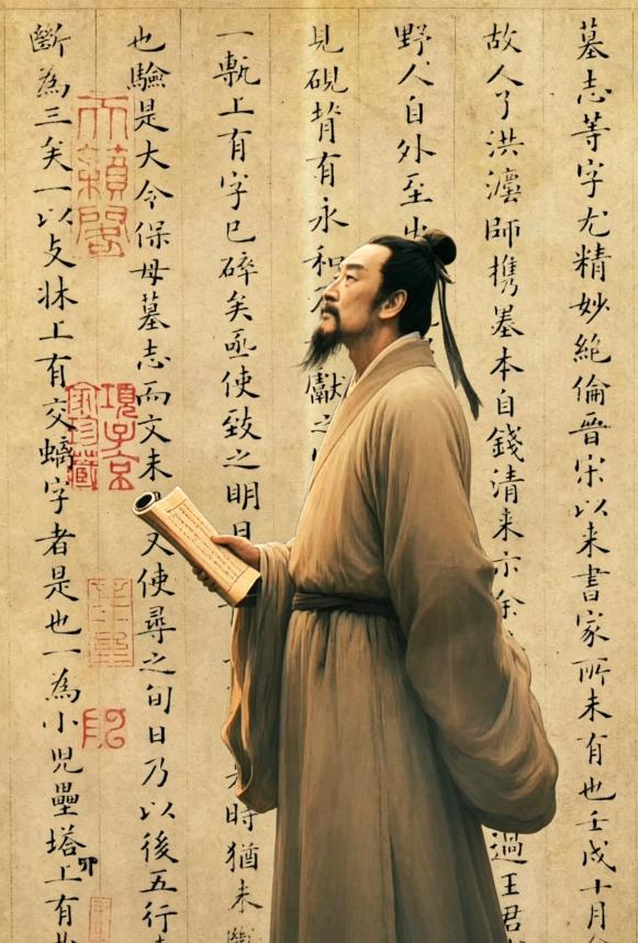 南宋，一樵夫挥锄垦土挖出几块墓砖，砖头上几个字，居然成了南宋文坛八百年的“悬案之