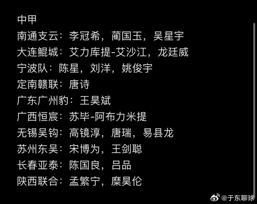 鲁能足校出品的现役球员​