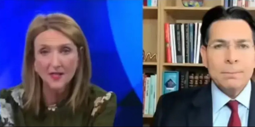 BBC主持人质问以色列驻联合国大使达农，“你们杀害了数以万计的平民，杀害了医护人