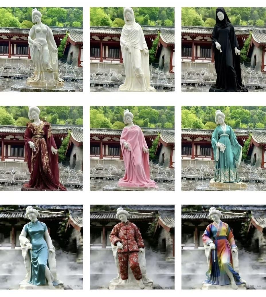 杨贵妃终于穿上了衣服，这回满意了吧？一一我却想知道，究竟是谁给穿的衣服？杨贵妃