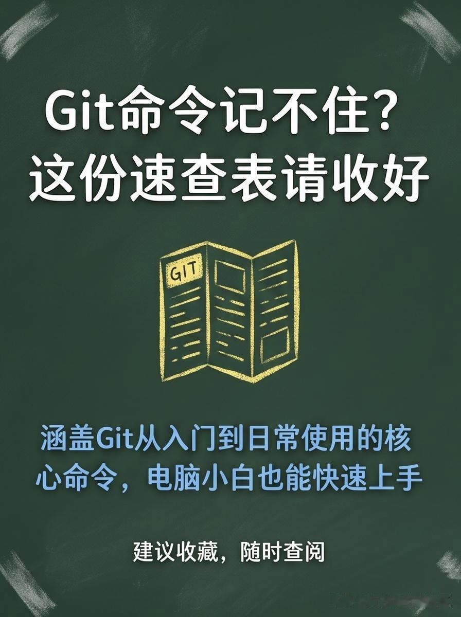 常用的Git命令，程序员必备。欢迎收藏转发！git指令git安装教程git安