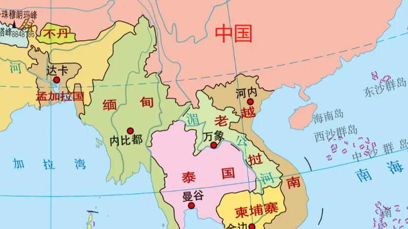 中国有一片土地伸到中南半岛, 面积10000多平方公里