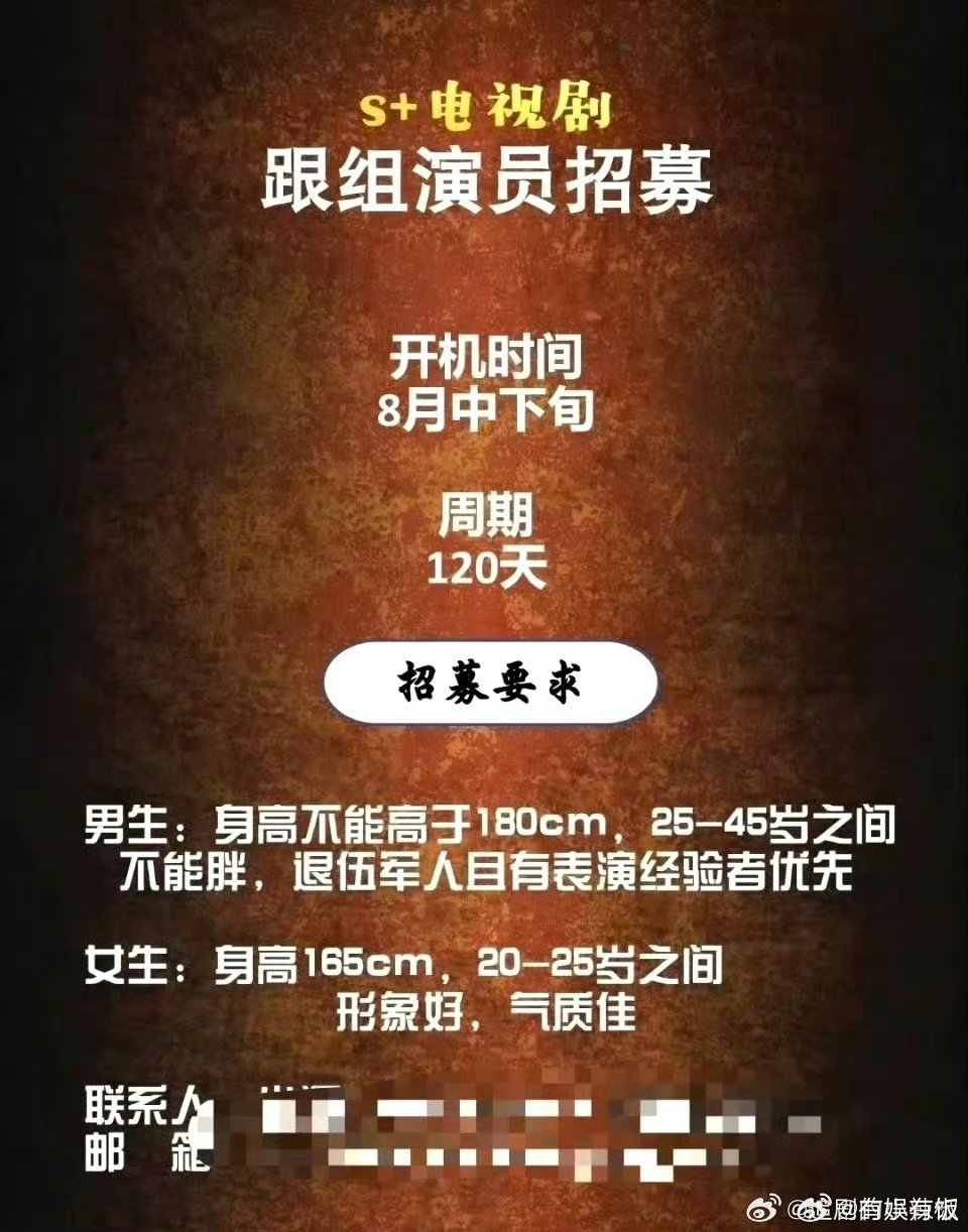 两京十五日跟组演员招募成毅两京十五日筹备成毅新剧《两京十五日》，哇塞，[色