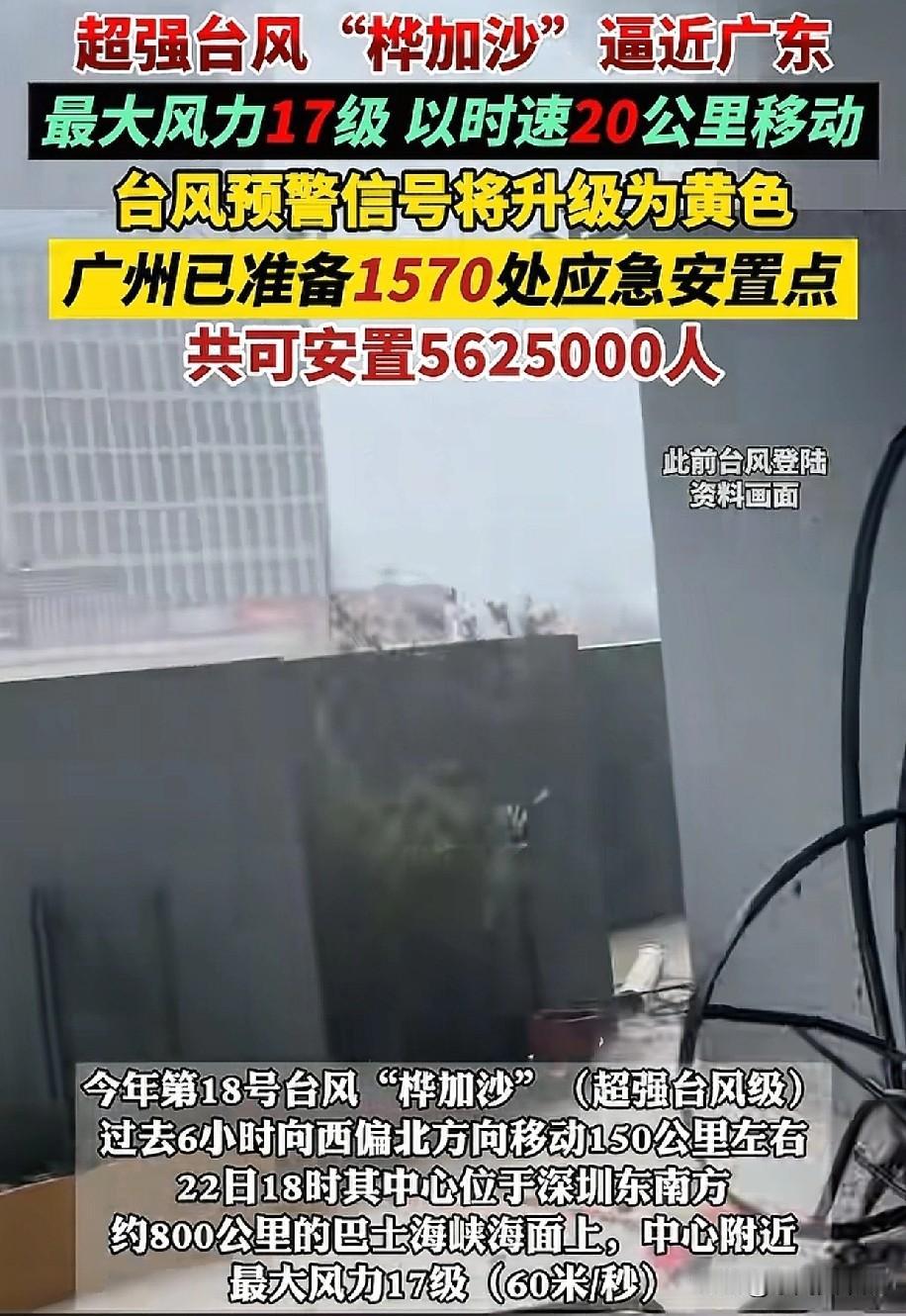 17级超强台风又来了！时速20公里每小时，已经逼近广东！今天凌晨，17级超强