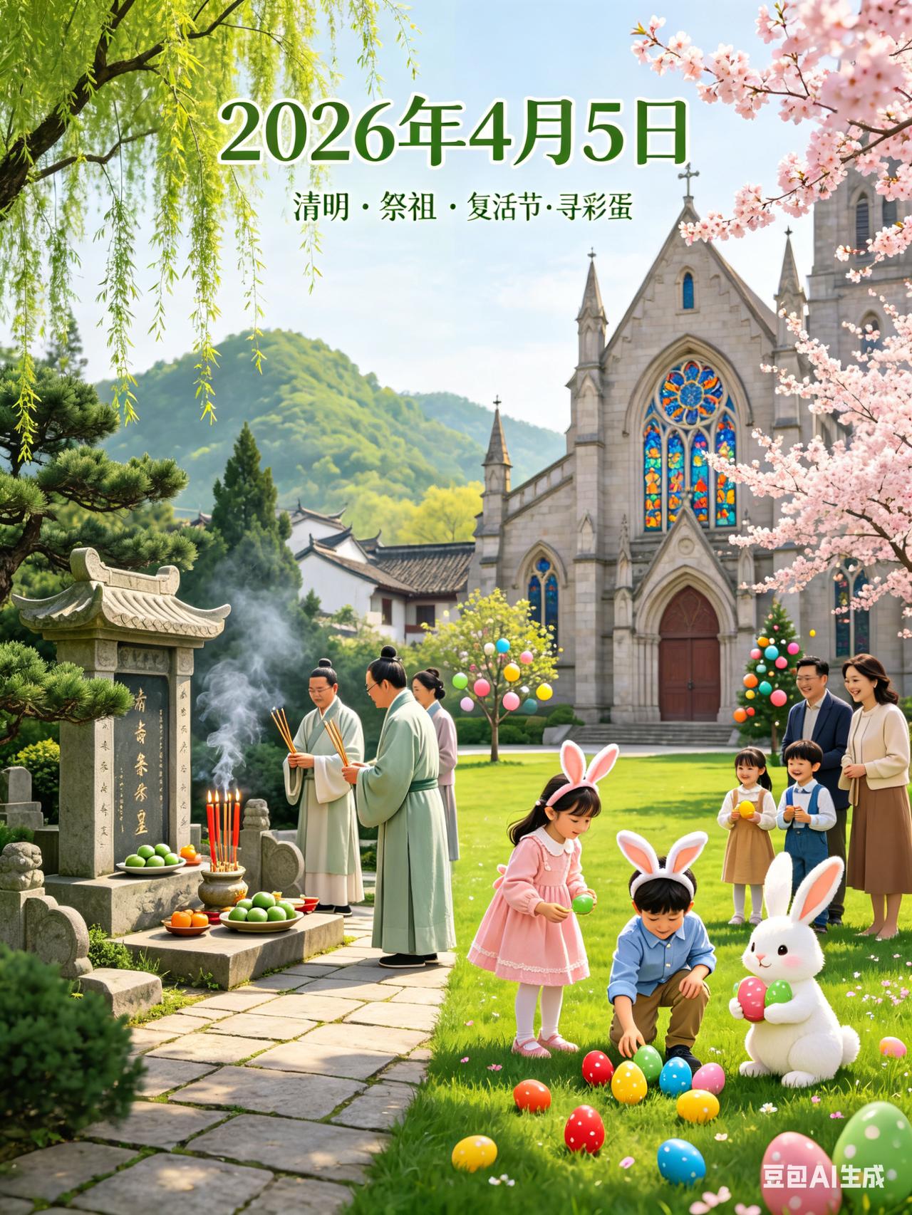 当清明撞上复活节，就像东西方文化来了一场“跨时空约会”。2026年4月5日，