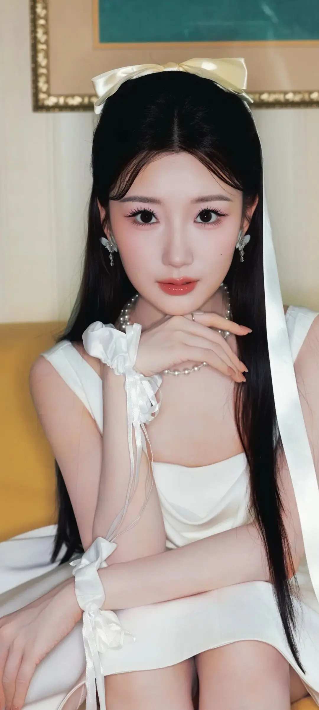 毛晓彤 法式纯欲小白裙绝美