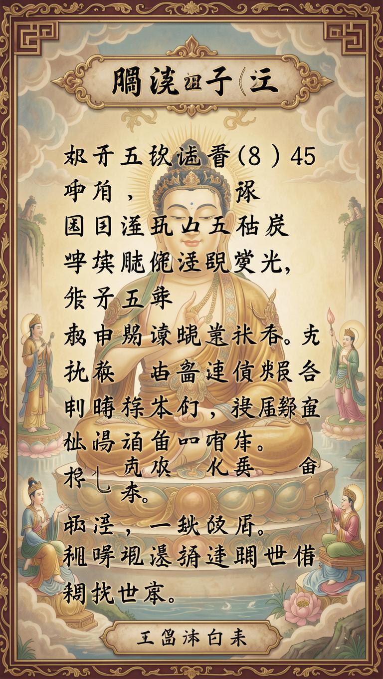 《愣严经》卷八(三)45圆融五蕴五根本，善根随缘现妙光。诸佛轨则清净境，