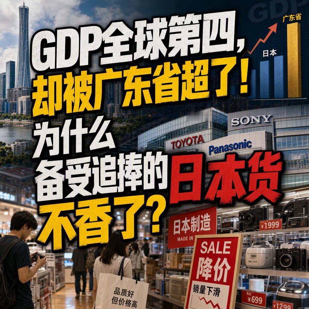 日本GDP全球第四，出口却垫底东亚，被广东超了问大家一个问题：一个GDP排全球