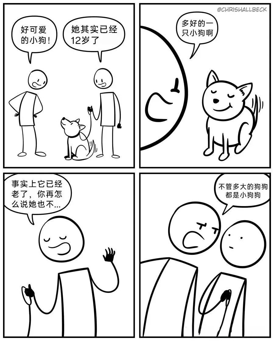 不管多大的狗狗都是小狗​​​