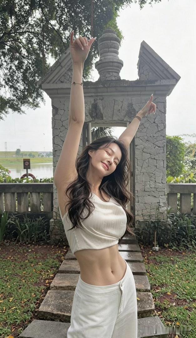 阳光下的少女，自由自在，享受美好时光！🌞💃🏻