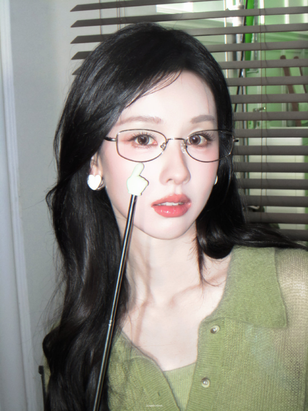 #陈都灵#青苹果#陈都灵银框眼镜高智感#​