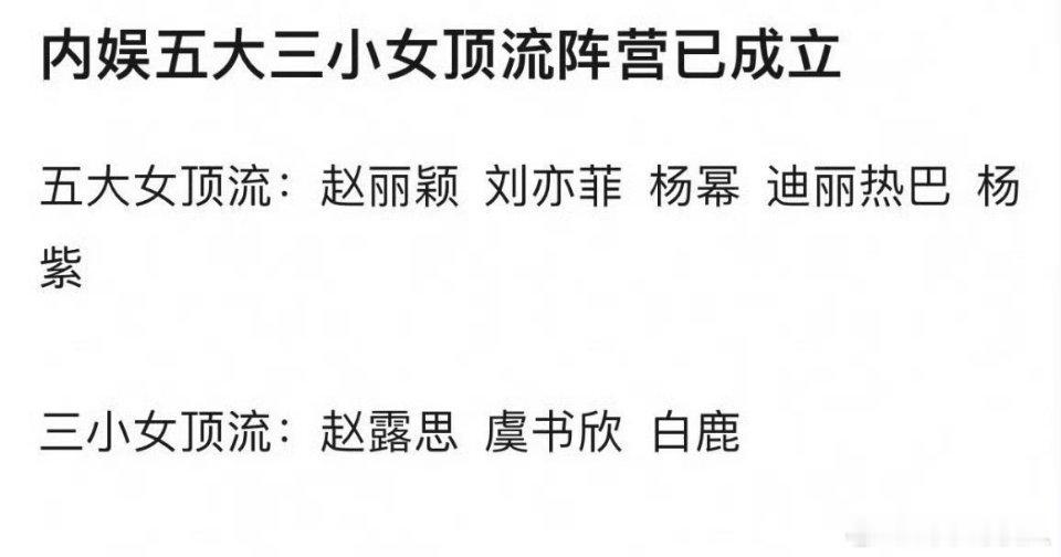 什么时候的五大三小，该变了​​​