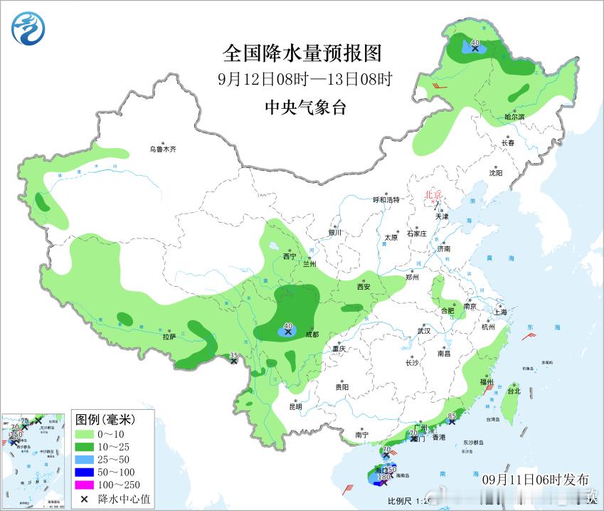 【降雨】昨天到今晨，我国降水主要出现在西南地区，四川云南西藏局地出现了大雨。从未