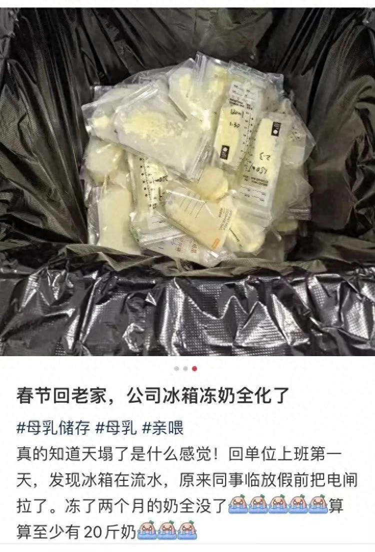 20斤母乳塞进公司冰箱，同事拉闸断电全臭了，她发帖哭诉却被笑疯了。那天看到热