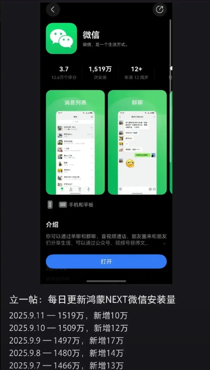鸿蒙真要成了。现在每个月稳稳的400万左右的增量，预计年底4000万了。等到