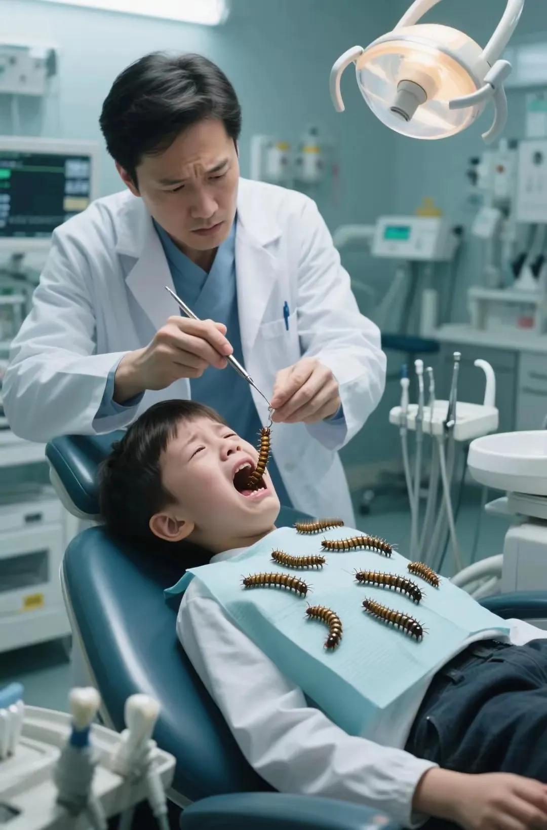 不是骗子进了口腔医院，就是医生说话太不专业。近日，一孩子牙疼到口腔医院就医，竟从