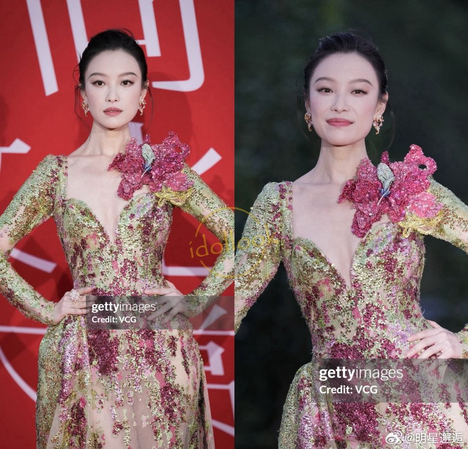G社镜头下的时尚文化大赏栩栩华生时尚文化大赏的红毯审美很高级，户外自然光下，G社