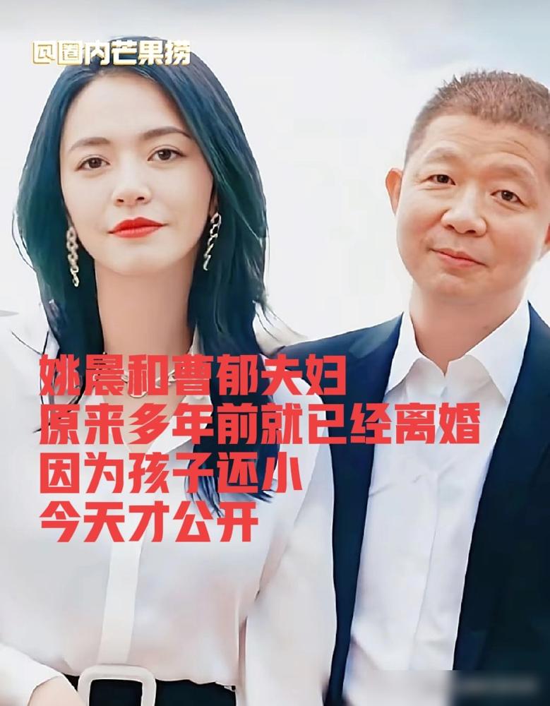 你敢信？姚晨曹郁刚官宣离婚！但他俩居然多年前就散了，瞒了所有人！就为了等小土