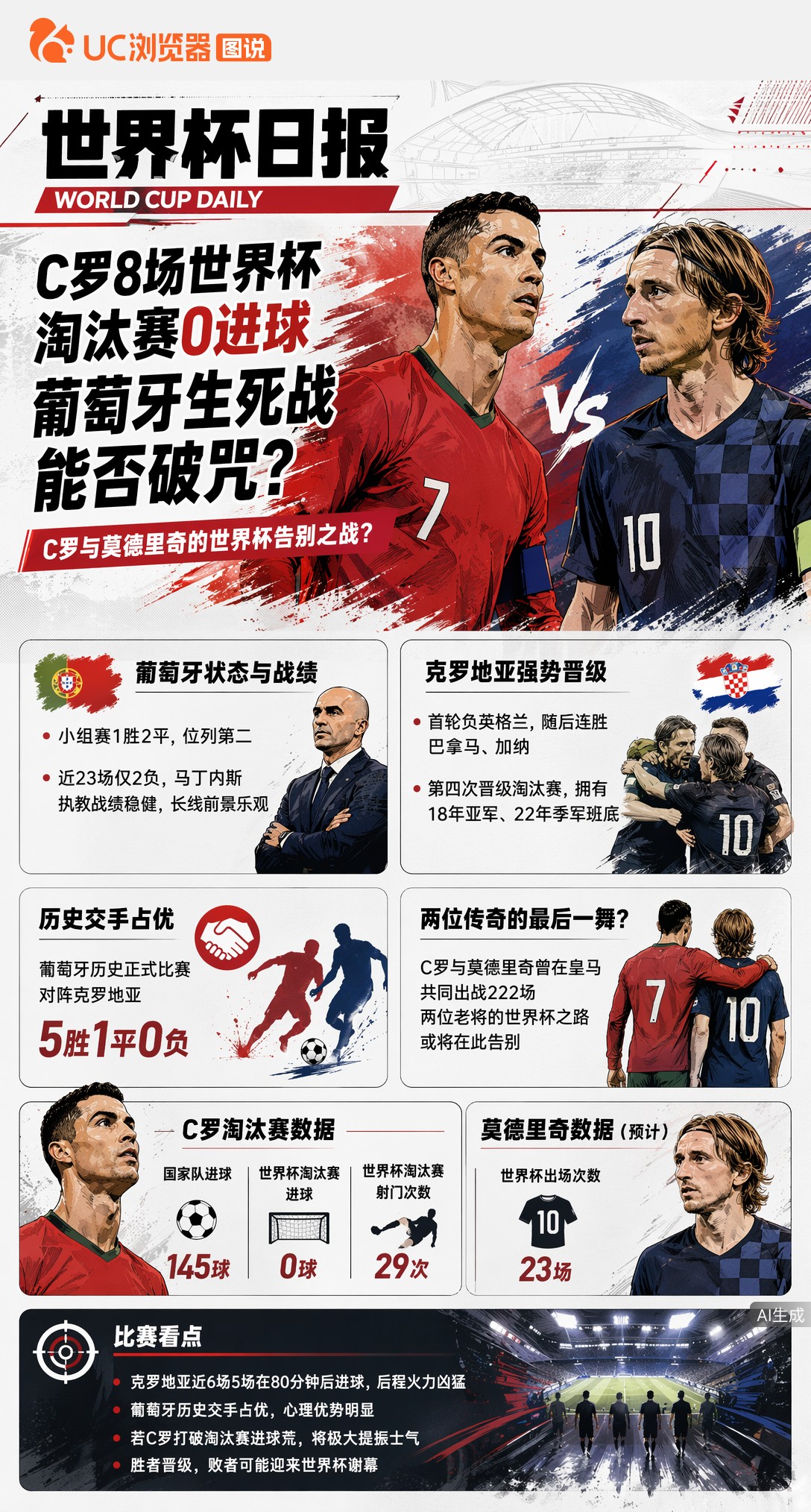 C罗8场世界杯淘汰赛0进球，葡萄牙生死战能否破咒？