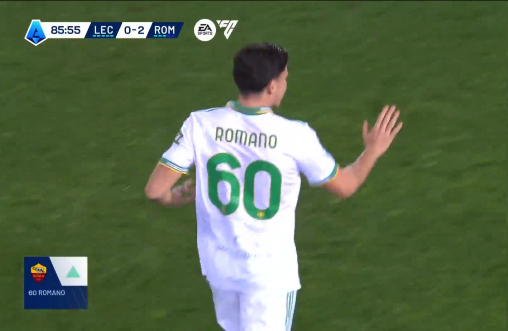 罗马诺一线队处子秀