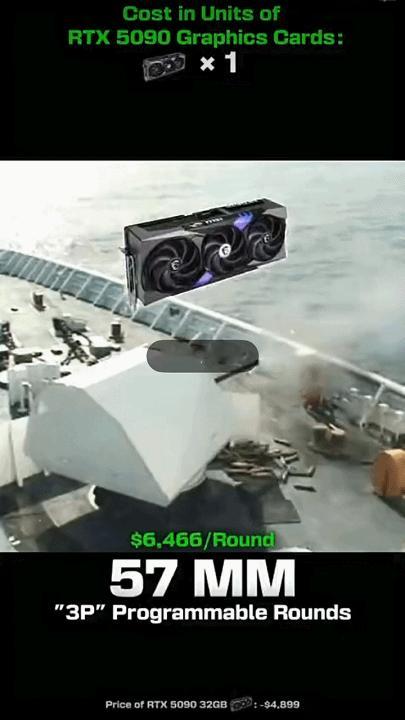 战争有多烧钱？用RTX5090显卡给你算一算！英伟达RTX 5090显卡：